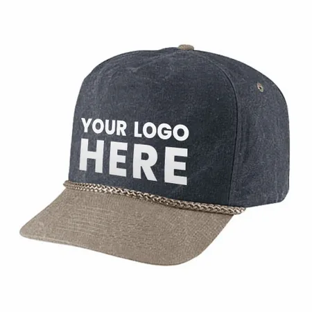 Cobra SWT-2 5 Panel Stone Washed Canvas 2-Tone Hat - Custom Banners Now