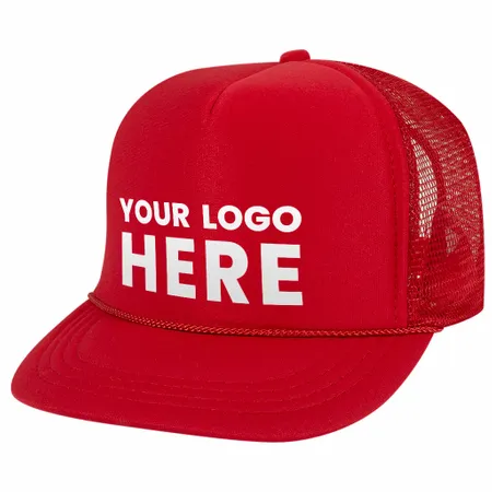 Otto 68-216 Youth Kids 5-Panel High Crown Foam Trucker Hat, Mesh Back - Custom Banners Now