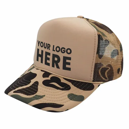 Nissun CPC - Foam Trucker Hat Camo, 5-Panel Camouflage Cap Nissun CPC - Foam Trucker Hat Camo, 5-Panel Camouflage Cap - Custom Banners Now