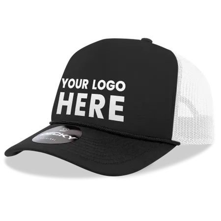 Decky 212 5 Panel High Profile Foam Trucker Hat, 3-Tone Colors - Custom Banners Now