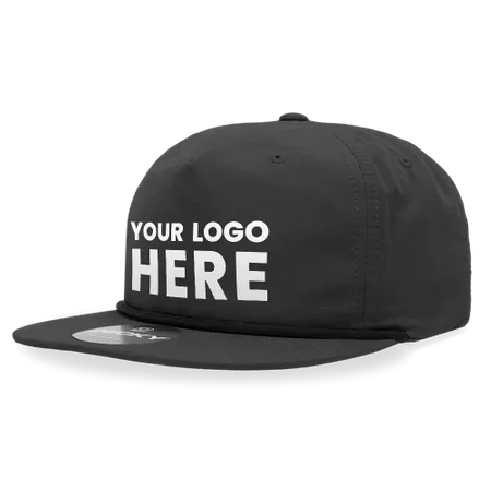 Decky 6032 - Classic Rope Cap, 5 Panel Flat Bill Hat, Snapback - Custom Banners Now