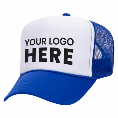 Otto 39-165 5-Panel High Crown Foam Trucker Hats - White Front Colors - Custom Banners Now