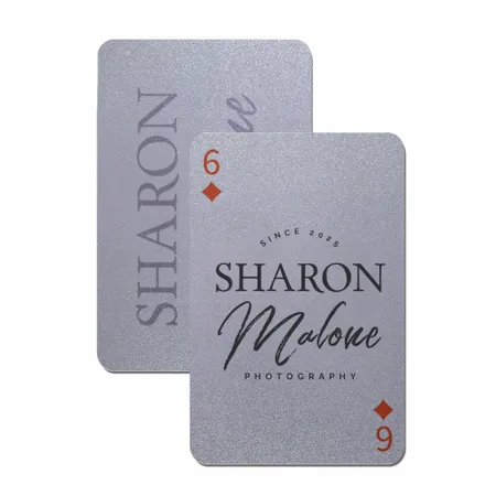 Silver Glitter Playing Cards - Custom Banners Now