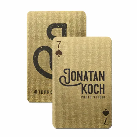 Brushed Gold Finish Playing Cards - Custom Banners Now