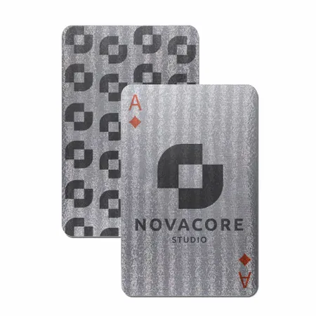 Brushed Silver Finish Playing Cards - Custom Banners Now