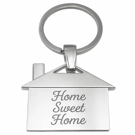 House-Shaped Metal Keychain - Custom Banners Now