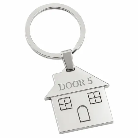 Happy Home Metal Keychain - Custom Banners Now