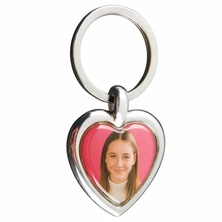 Spinning Heart Metal Keychain - Custom Banners Now