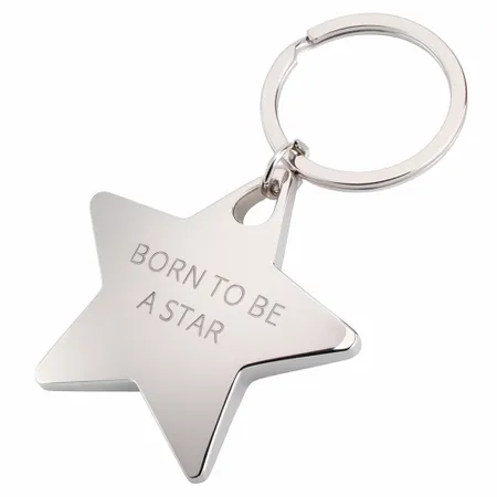 Dazzling Star Metal Keychain - Custom Banners Now