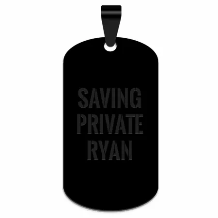 Sleek Military Dog Tag Metal Keychain - Custom Banners Now