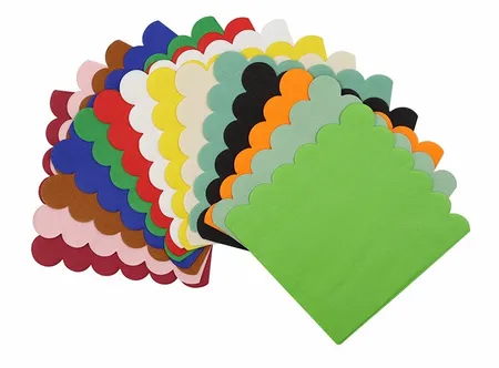 Scallop Foil Stamped Napkins - Custom Banners Now