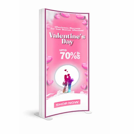 SEG Curved Lit Display - Custom Banners Now