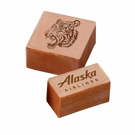 Rectangle Wood Rubber Stamps - Custom Banners Now