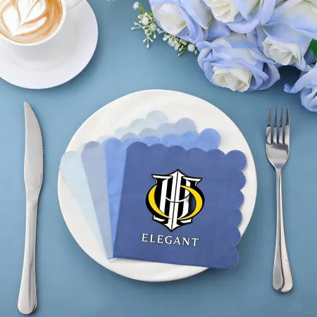 Scallop Beverage Napkins - Custom Banners Now