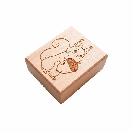 Square Wood Rubber Stamps - Custom Banners Now