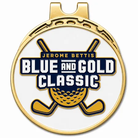 Hard Enamel Golf Ball Marker with Hat Clips - Custom Banners Now