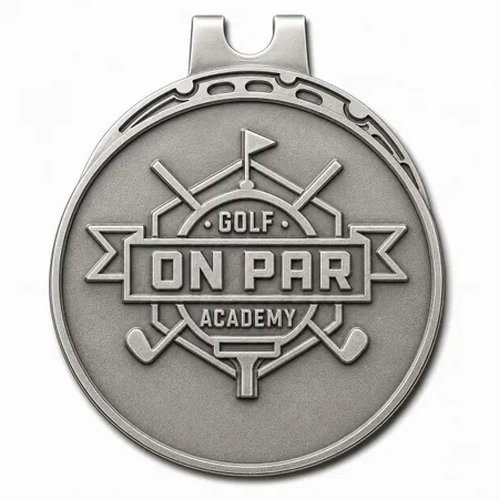 Die Struck Golf Ball Marker with Hat Clips - Custom Banners Now