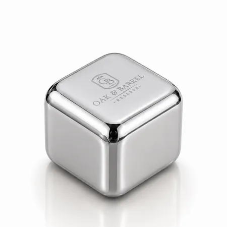 Silver Stainless Steel Ice Cubes - Custom Banners Now