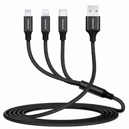 Nylon Braided 3-in-1 Charging Cables - Custom Banners Now