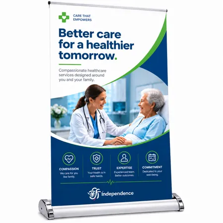 Desktop Roll Up Banner - Custom Banners Now