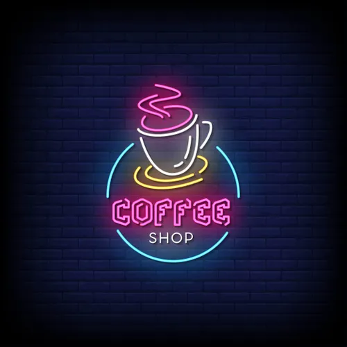 Coffee Shop Neon Sign - Custom Banners Now