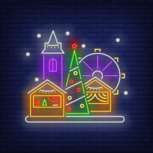 Christmas Fun Fair Neon Sign - Custom Banners Now