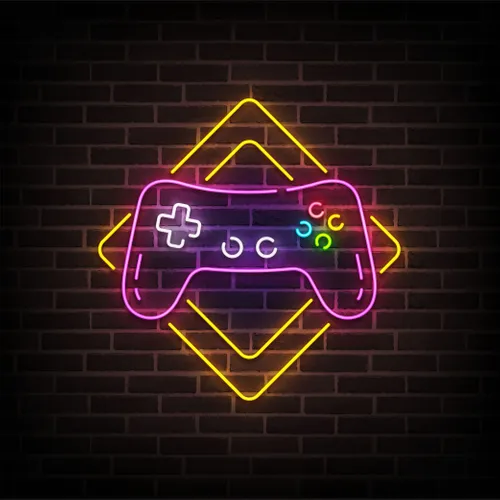 Gamer Joystick Neon Sign - Custom Banners Now