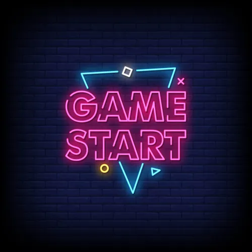 Game Start Neon Sign - Custom Banners Now