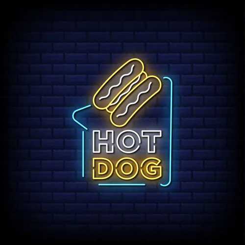 Hot Dog Neon Sign - Custom Banners Now