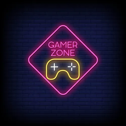 Gamer Zone Neon Sign - Custom Banners Now