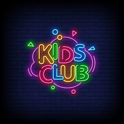 Kids Club Neon Sign - Custom Banners Now