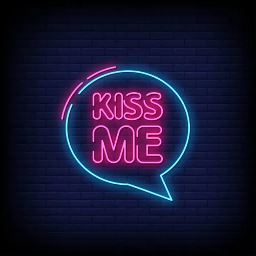 Kiss Me Neon Sign - Custom Banners Now