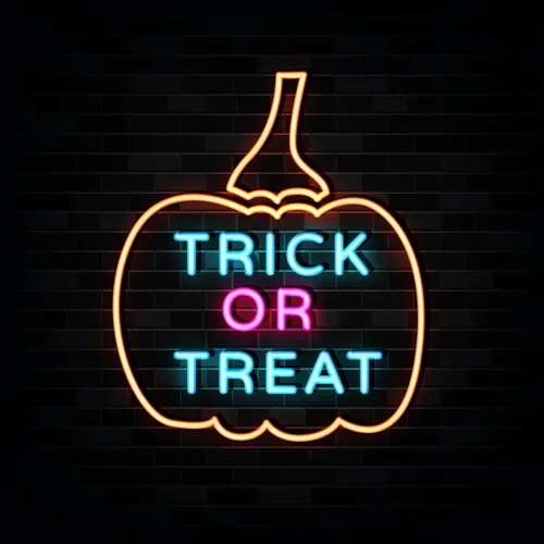 Pumpin Trick or Treat Neon Sign - Custom Banners Now