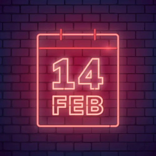 Valentine's Day Date Neon Sign - Custom Banners Now