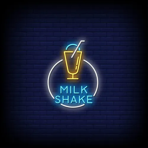 Milk Shake Neon Sign - Custom Banners Now