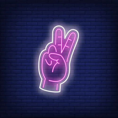 Peace Neon Sign - Custom Banners Now