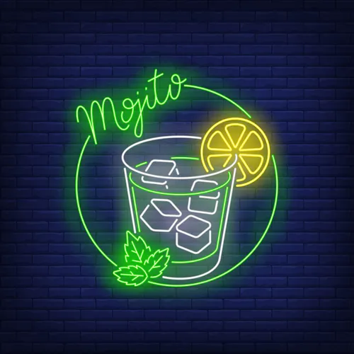 Mojito Drink Neon Sign - Custom Banners Now