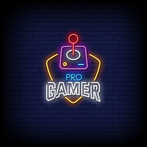 Pro Gamer Joystick Neon Sign - Custom Banners Now