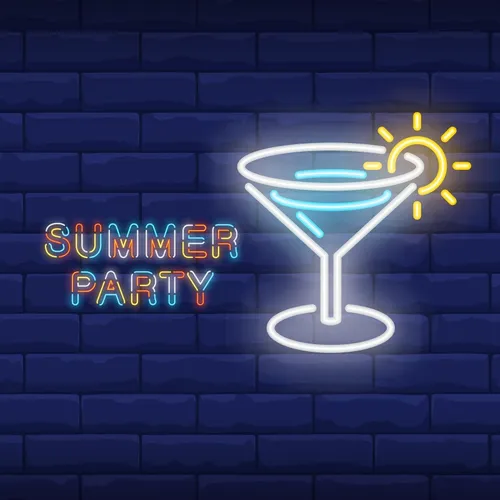 Summer Party Neon Sign - Custom Banners Now