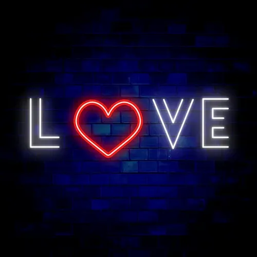 Love Heart Neon Sign - Custom Banners Now