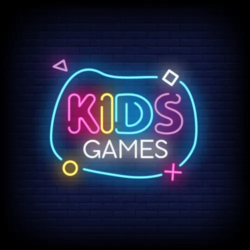Kids Games Neon Sign - Custom Banners Now