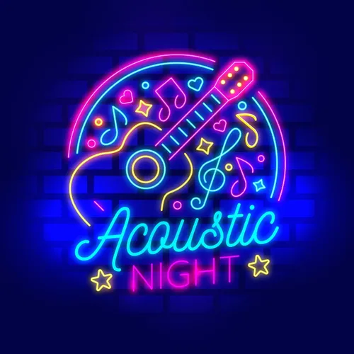 Acoustic Night Party Neon Sign - Custom Banners Now