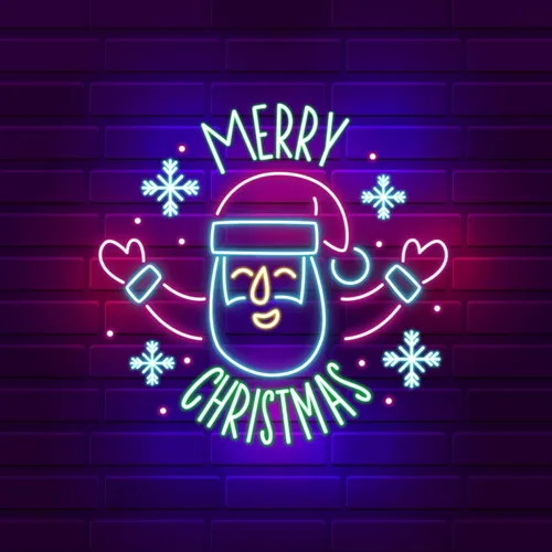 Santa Welcoming on Christmas Eve Neon Sign - Custom Banners Now