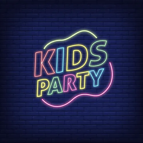 Kids Party Neon Sign - Custom Banners Now