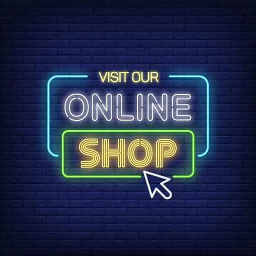 Online Shop Neon Sign - Custom Banners Now