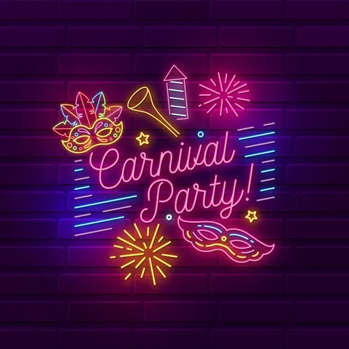 Carnival Party Neon Sign - Custom Banners Now