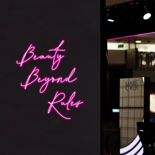 Beauty Beyond Rules Neon Sign - Custom Banners Now