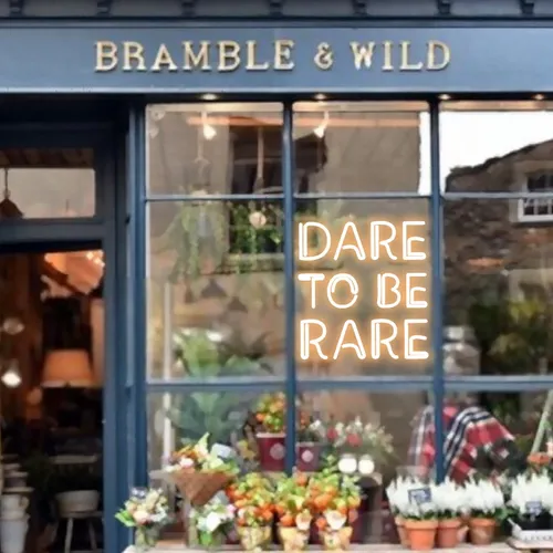 Dare To Be Rare Bright Neon Sign - Custom Banners Now