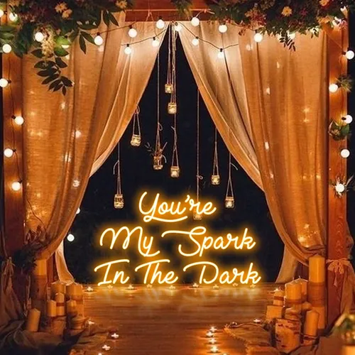 You Are My Spark in The Dark Neon Sign - Custom Banners Now