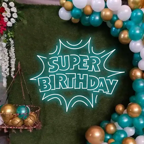 Super Birthday Neon Sign - Custom Banners Now